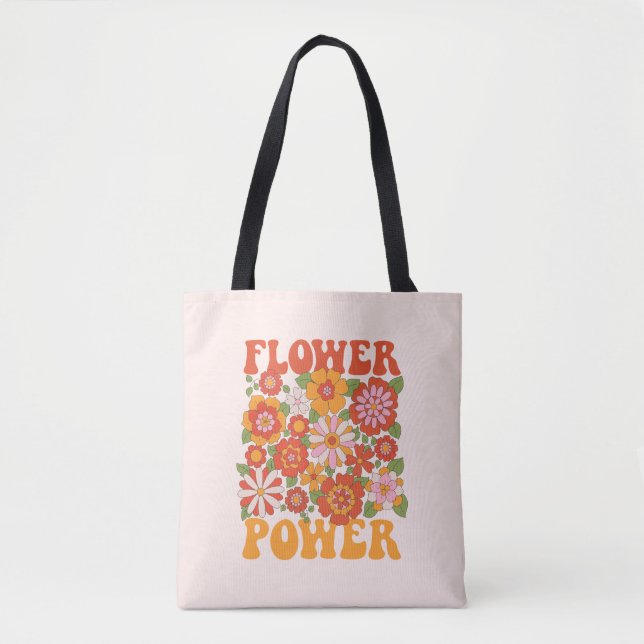 Groovy Blume Power Graphic Tasche (Vorderseite)