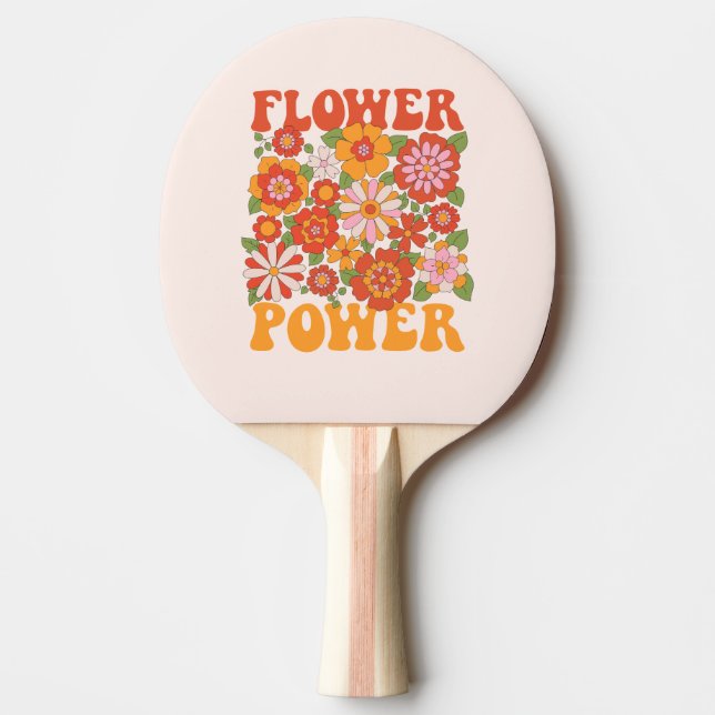 Groovy Blume Power Graphic Tischtennis Schläger (Vorderseite)