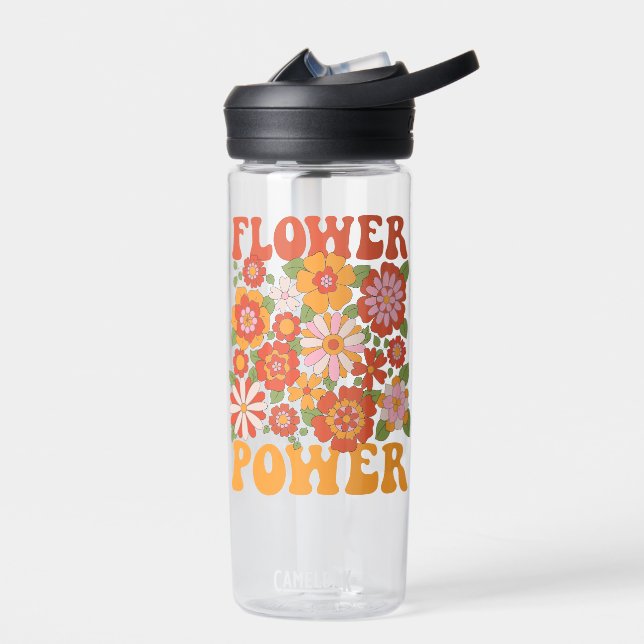 Groovy Blume Power Graphic Trinkflasche (Links)