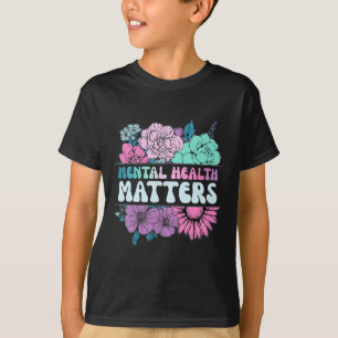 Groovy Blume Retro Mental Health Matches Awarenes T-Shirt