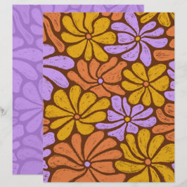 Groovy Blume Scrapbook Paper