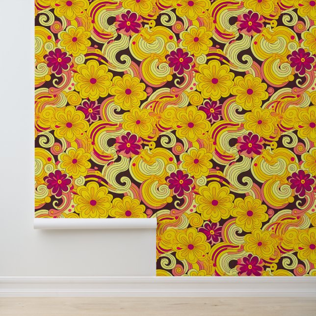 Groovy-Blume Tapete (Anwendung)