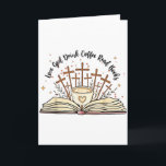 Groovy Blumen Liebe Gott Trinke Kaffee Lies Bücher Karte<br><div class="desc">Groovy Blumen Liebe Gott Trinke Kaffee Lies Bücher Christlich</div>