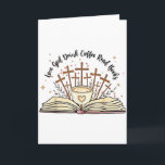 Groovy Blumen Liebe Gott Trinke Kaffee Lies Bücher Karte<br><div class="desc">Groovy Blumen Liebe Gott Trinke Kaffee Lies Bücher Christlich</div>