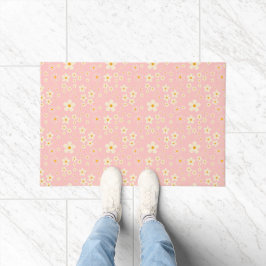 Groovy Blush Boho Daisy Blumen Garten Muster Schal Fußmatte