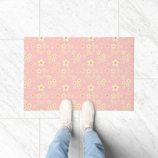Groovy Blush Boho Daisy Blumen Garten Muster Schal Fußmatte