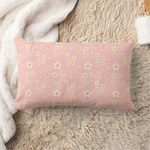 Groovy Blush Boho Daisy Blumen Garten Muster Schal Lendenkissen