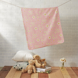 Groovy Blush Boho Daisy Blumen Garten Muster Wrap Babydecke