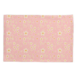Groovy Blush Boho Daisy Floral Garden Pattern Wrap Kissenbezug