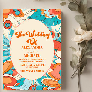 Groovy Boho Beachy Fun Vibes Wedding Einladung