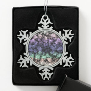 Groovy Boho-Blasen Eklektische Uingender-Stolzflag Schneeflocken Zinn-Ornament
