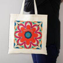 Groovy Boho Blume Farbenfroh Personalisiert