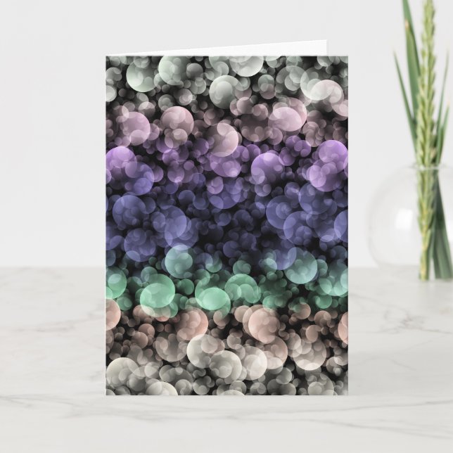Groovy Boho Bubbles Eclectic Uingender Prilag Dankeskarte (Vorderseite)