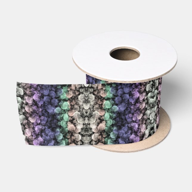Groovy Boho Bubbles Eclectic Uingender Prilag Satinband (Spule)