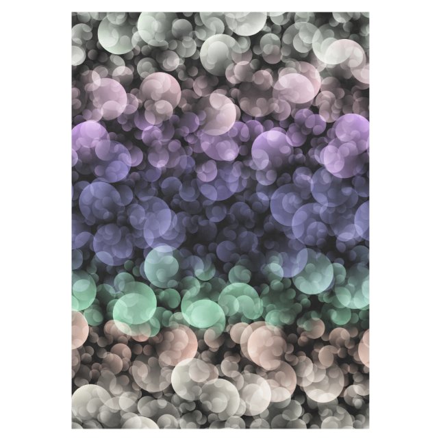 Groovy Boho Bubbles Eclectic Uingender Prilag Tischdecke (Vorderseite)