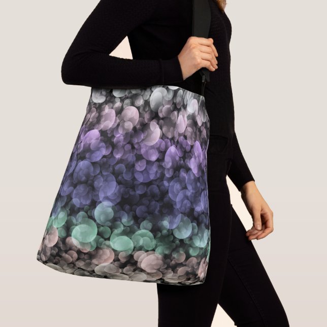 Groovy Boho Bubbles Eclectic Uingender Prilag Tragetaschen Mit Langen Trägern (Von Nahem)