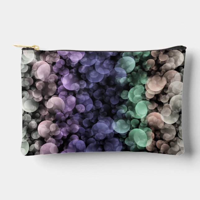 Groovy Boho Bubbles Eclectic Uingender Prilag Zubehörtasche (Vorderseite)
