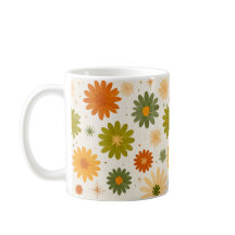 Groovy Boho Flower Power Ceramic Cup