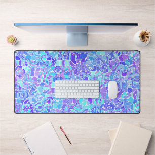 Groovy Boho Funky Quirky Abstrakt Blob Mosaic Schreibtischunterlage
