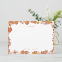 Groovy Boho Orange Florales Babyshower individuell