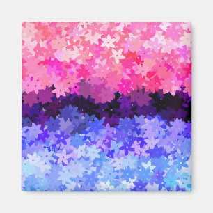Groovy Boho Quirk Retro Floral Omnisexuelle Pride Magnet