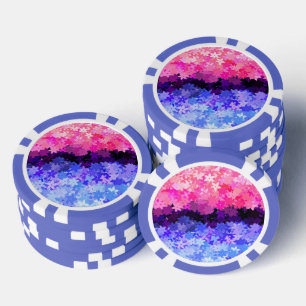 Groovy Boho Quirk Retro Floral Omnisexueller Stolz Pokerchips