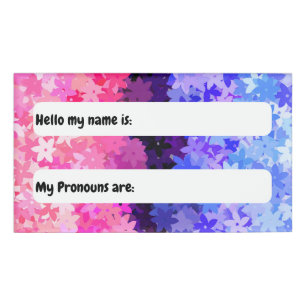Groovy Boho Quirky Retro Floral Omnisexuelle Stolz Namenschild