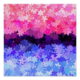 Groovy Boho Quirky Retro Floral Omnisexuelle Stolz Poster