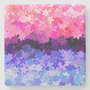 Groovy Boho Quirky Retro Floral Omnisexuelle Stolz Steinuntersetzer
