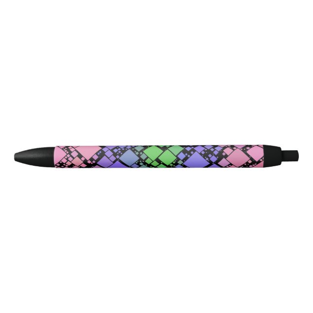 Groovy Boho Retro Mod Geometric Trigender Pride Kugelschreiber (Vorderseite)