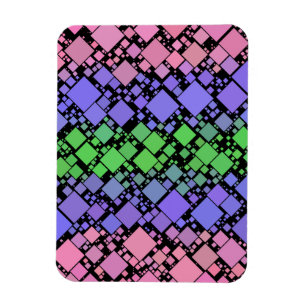 Groovy Boho Retro Mod Geometric Trigender Pride Magnet