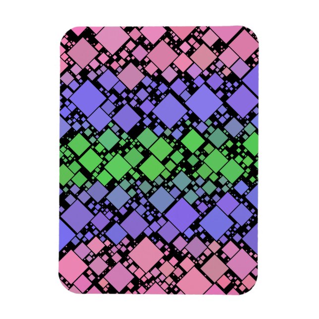 Groovy Boho Retro Mod Geometric Trigender Pride Magnet (Vertikal)