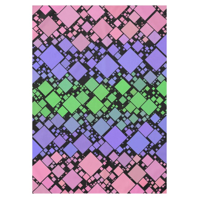 Groovy Boho Retro Mod Geometric Trigender Pride Tischdecke (Vorderseite)