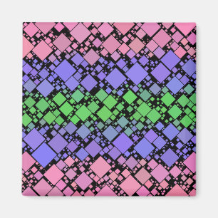 Groovy Boho Retro Mod Geometrische Trigender Pride Magnet