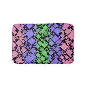 Groovy Boho Retro Mod Geometrische Trigender-Stolz Badematte