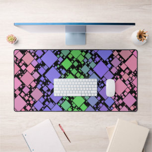 Groovy Boho Retro Mod Geometrische Trigender-Stolz Schreibtischunterlage