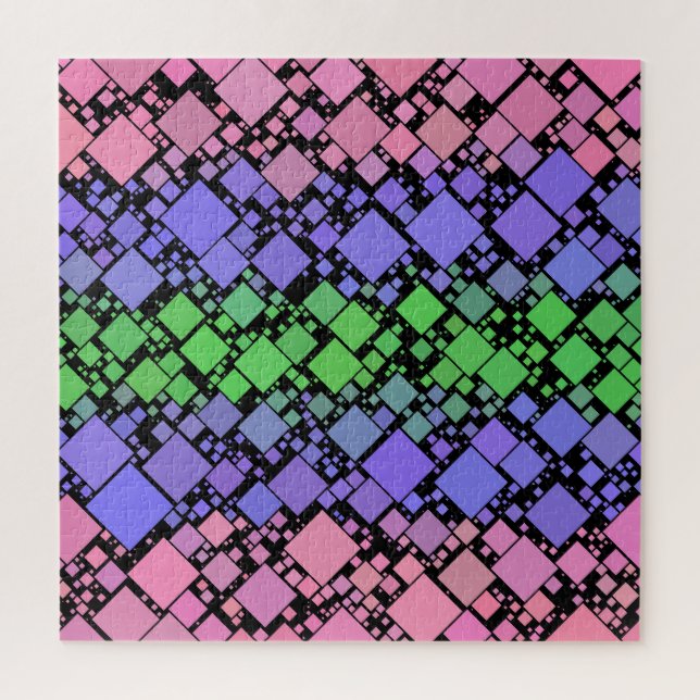 Groovy Boho Retro Mod Geometrischer Trigender-Stol (Vertikal)
