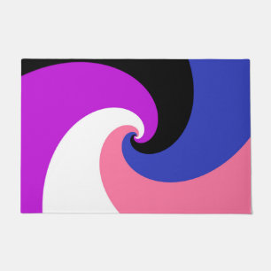Groovy Boho Spiral Abstract Genderfluid-Stolzflagg Fußmatte