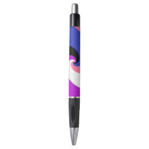 Groovy Boho Spiral Abstract Genderfluid-Stolzflagg Kugelschreiber