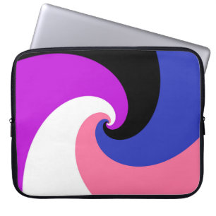 Groovy Boho Spiral Abstract Genderfluid-Stolzflagg Laptopschutzhülle