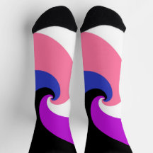 Groovy Boho Spiral Abstrakt Genderfluid-Druckflagg