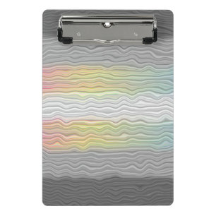 Groovy Boho Trippy Abstract Demifluid-Stolzflagge Mini Klemmbrett