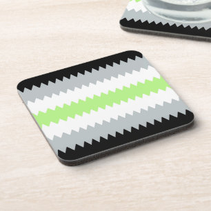 Groovy Boho ZigZag Abstract Agender Stolzflagge Getränkeuntersetzer