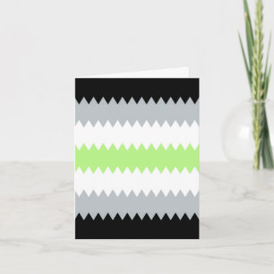 Groovy Boho ZigZag Abstract Agender Stolzflagge Karte