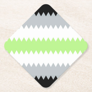 Groovy Boho ZigZag Abstract Agender Stolzflagge Untersetzer