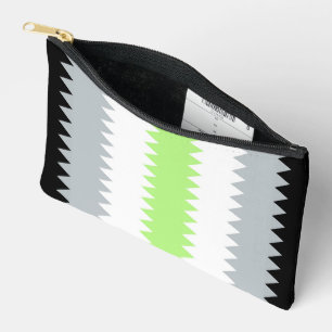 Groovy Boho ZigZag Abstract Agender Stolzflagge Zubehörtasche