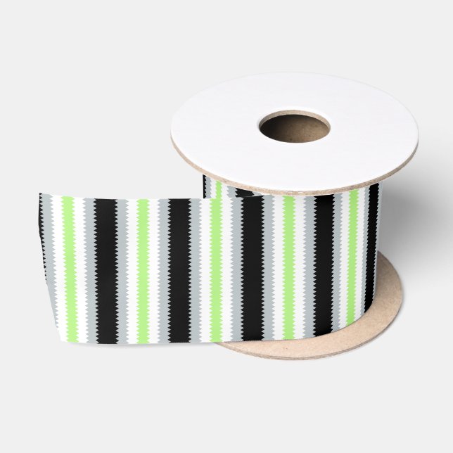 Groovy Boho ZigZag Abstrakt Agender Pride Flag Satinband (Spule)