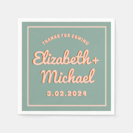 Groovy Bold Blue Pink Funky Serviette