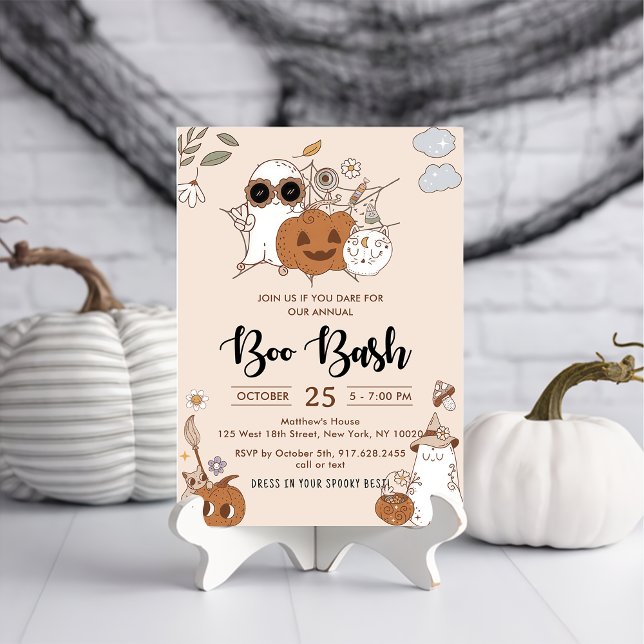 Groovy Boo Bash Halloween-Party Einladung (Von Creator hochgeladen)