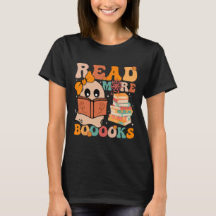 Groovy Booooks Ghost Read more Bücher Funny Teache T-Shirt